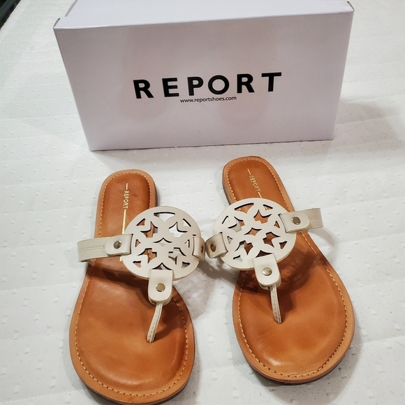 Report Genie Sandals in Bone Size 9.5 - Picture 7 of 8